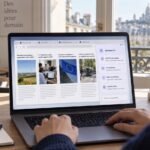 Illustration of a person viewing multiple tabs in a browser with an AI help panel.